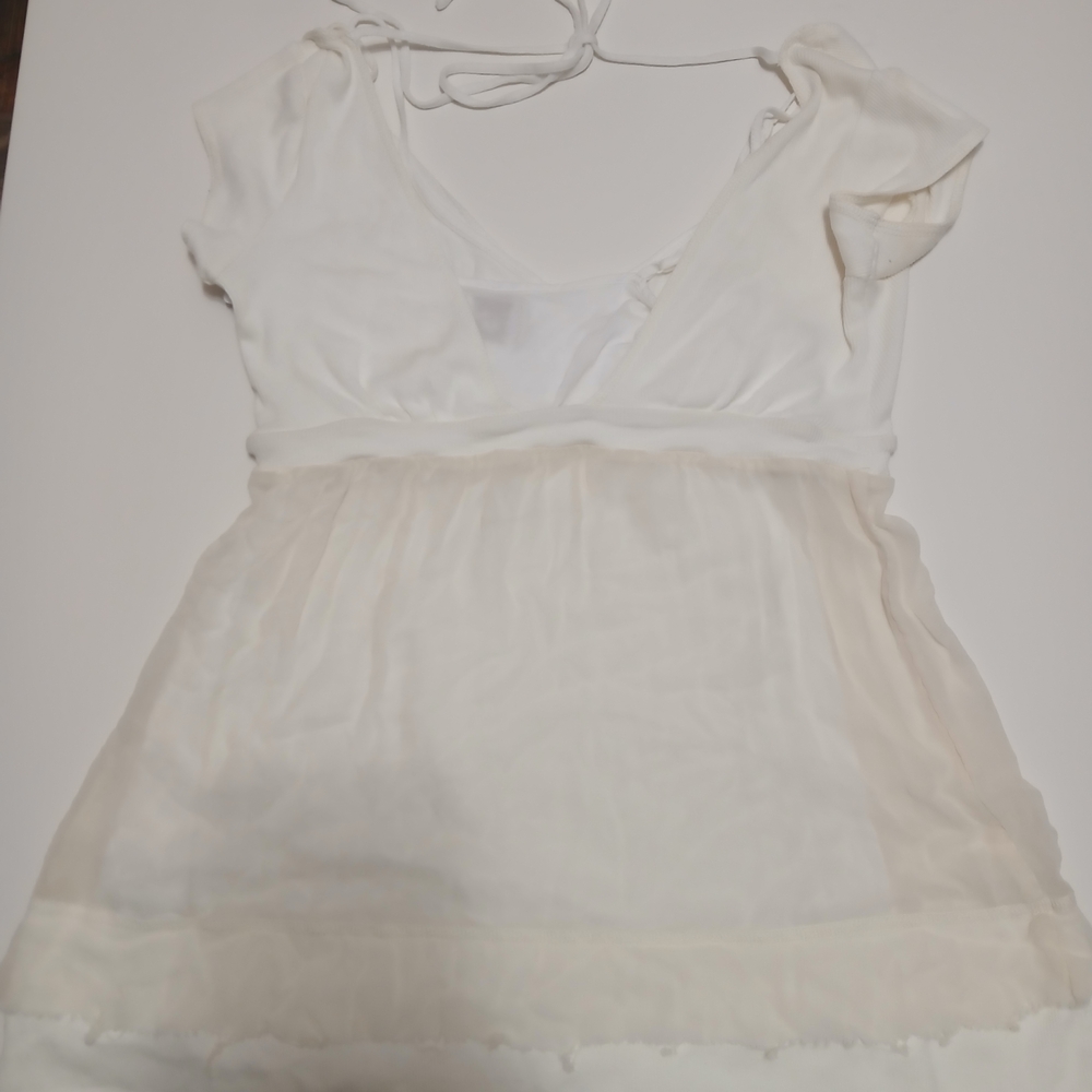 Sweetees White Babydoll Top - Picture 2 of 2